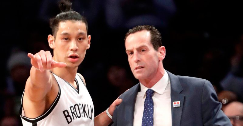 Jeremy Lin with Kenny Atkinson