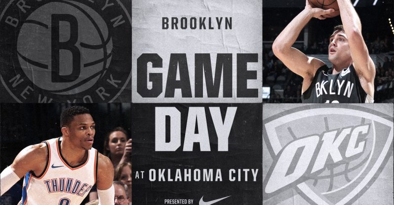 Brooklyn Nets at Oklahoma City Thunder 1-23-18 Graphic